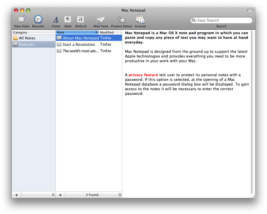 Apimac Announcements - Mac Notepad 7.0 for Mac OS X released