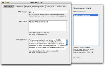 Apimac PAD Editor Screen Shot