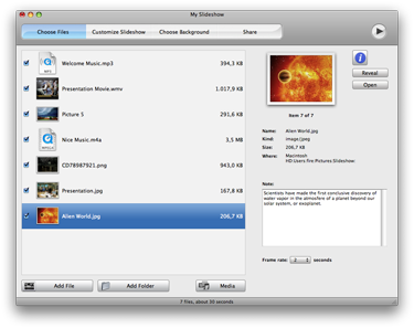 Apimac Slide Show Screen Shot