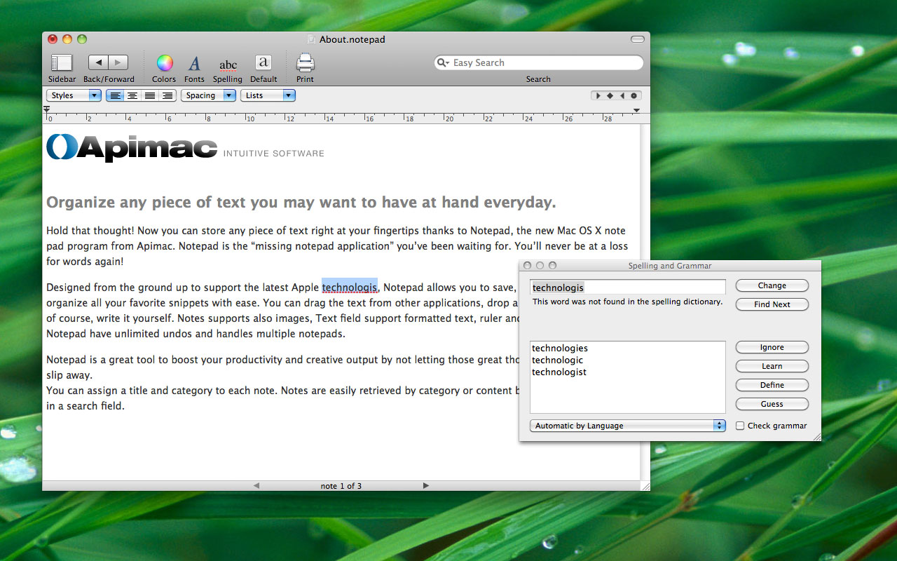 Mac Notepad