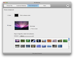 Choose Background pane