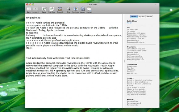CleanText Screenshot