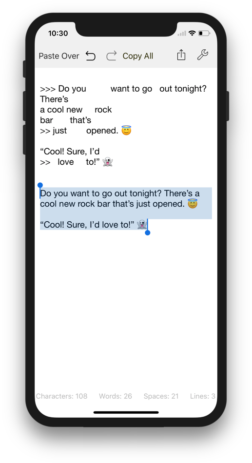Clean Text for iOS Screenshot