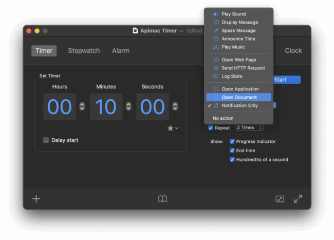 Apimac-Timer-Timerpanel